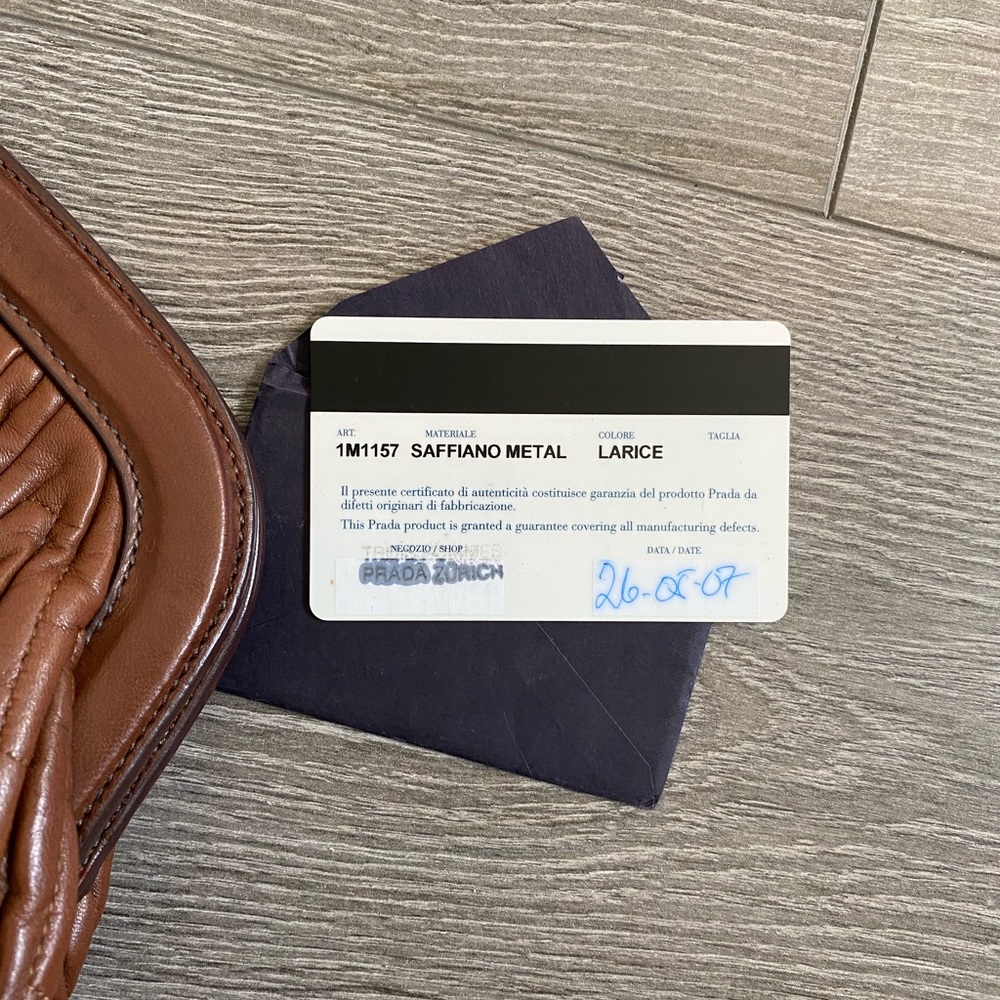 ✨PRADA✨Gathered Nappa Leather Evening Clutch - Picture 8 of 10